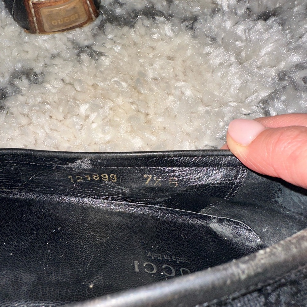 Vintage Gucci Black Logo Canvas Loafers - Picture 8 of 10